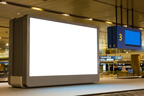 Prázdné billboard na letišti — Stock fotografie