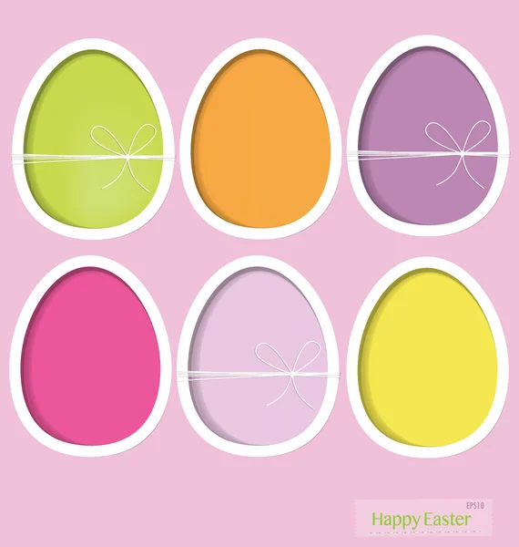 Easter eggs, happy easter card. Vector illustration. — Stock Vector