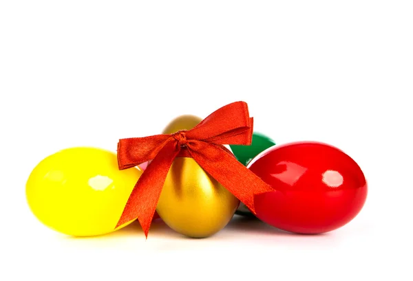 Colorful Easter Eggs on white background — Stock Photo, Image