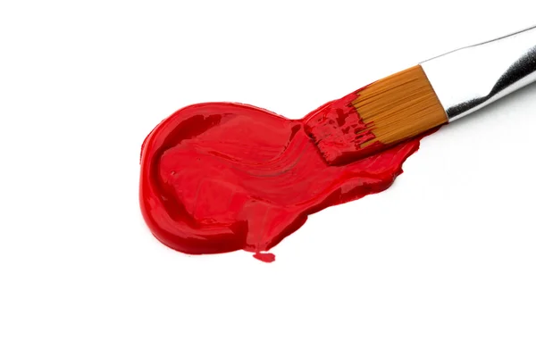 Peinture acrylique rouge — Photo