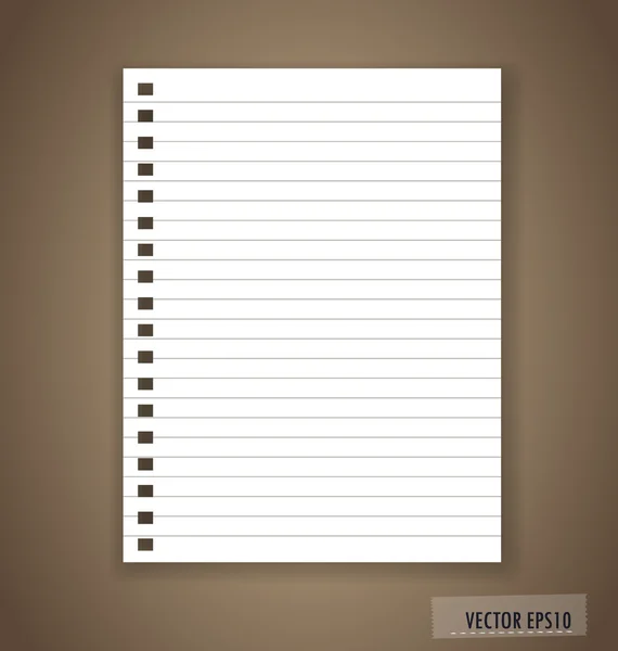 Papel, listo para tu mensaje. Ilustración vectorial . — Vector de stock