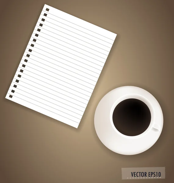 Papel, listo para tu mensaje. Ilustración vectorial . — Vector de stock