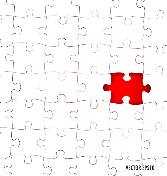 Taglio di carta di Puzzle. Illustrazione vettoriale . — Vettoriale Stock