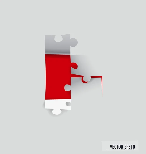 Corte de papel de Puzzle. Ilustração vetorial . — Vetor de Stock