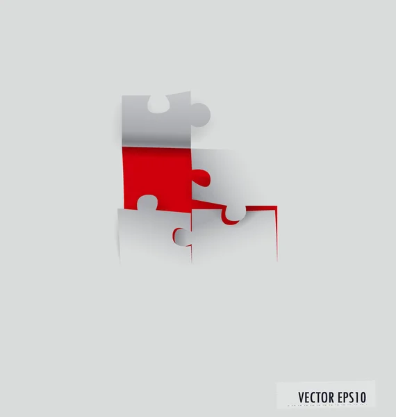 Paper cut of Puzzle. Vector illustration. — Stock Vector