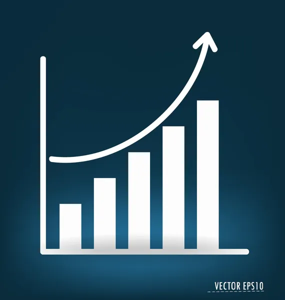 Obchodní graf. vektorová ilustrace. — Stockový vektor