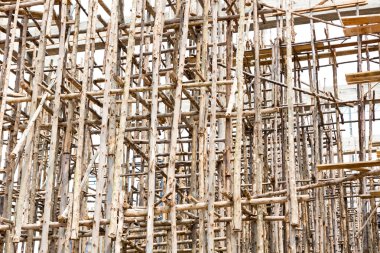 bitmemiş üzerinde beyaz backgrou izole Şantiye Binası