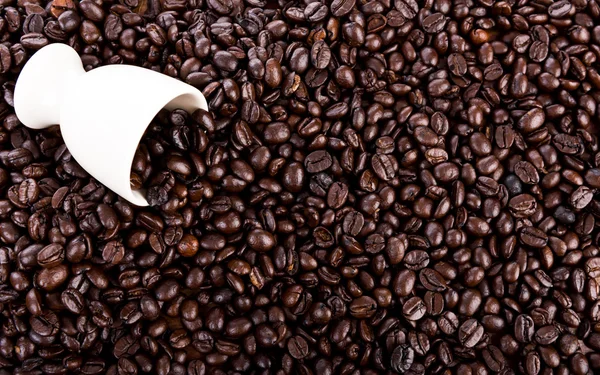 Kaffeebohnen Nahaufnahme Hintergrund — Stockfoto