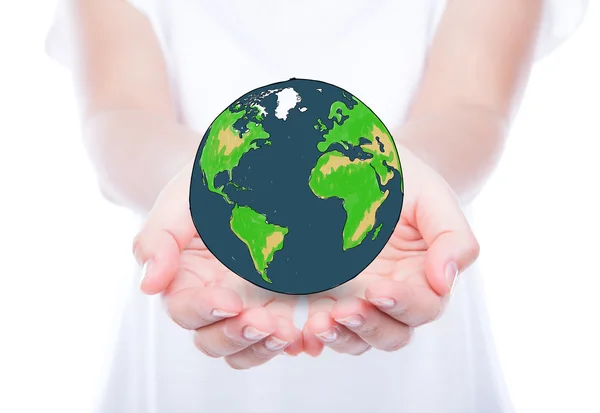 Hands with earth — Stock Photo, Image