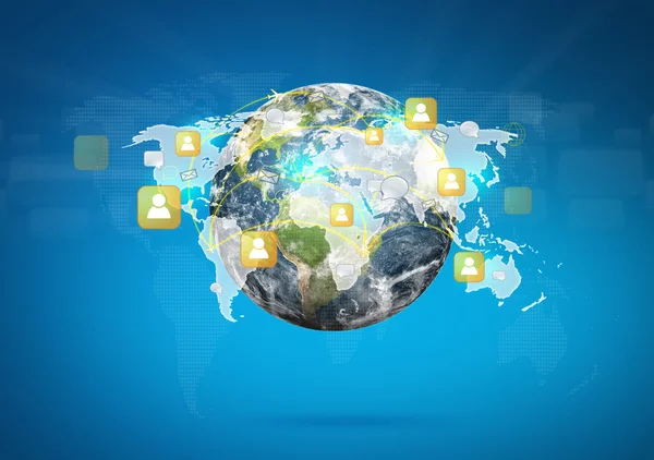 Earth of social network (Elements of this image furnished by NAS — Stock Photo, Image