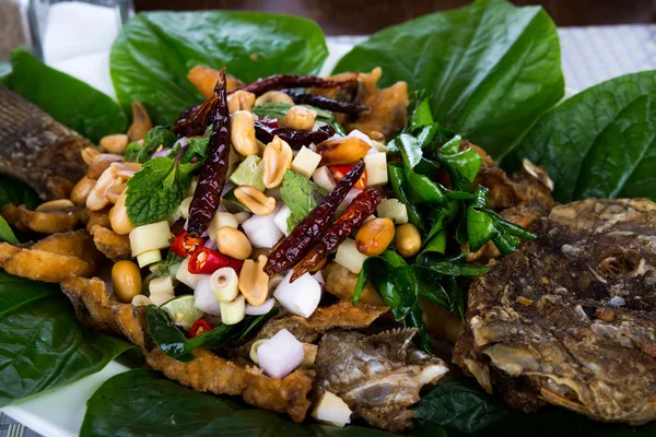 Fried fish with herbs — Stock Photo, Image