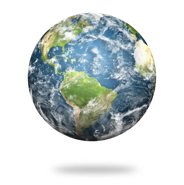 High resolution Planet earth on white background (Elements of t — Stock Photo, Image