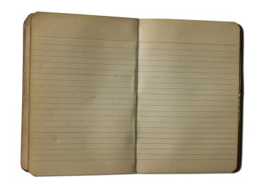 Beyaz arka plan üzerinde izole eski kitap (eski)