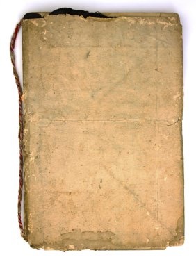 Beyaz arkaplanda izole edilmiş eski kitap