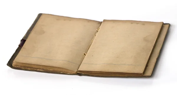 Altes Buch (altes Buch) isoliert auf weißem Hintergrund — Stockfoto