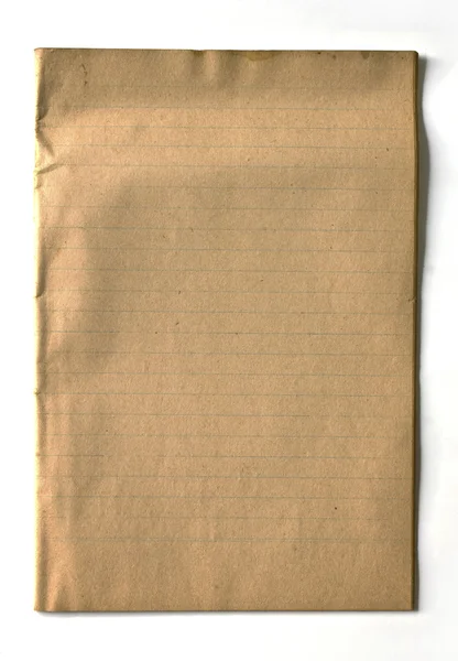 Παλιό κενό χαρτί που απομονώνονται σε λευκό φόντο — Φωτογραφία Αρχείου