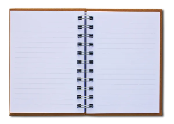 Foto do caderno laranja (papel em branco ). — Fotografia de Stock