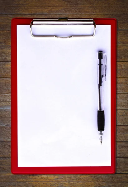 Clip board and papers isolated on white background — Stock Photo, Image