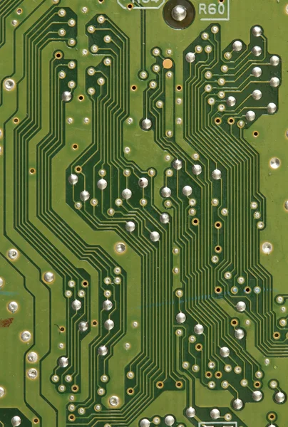 Close up detail image of a printed circuit board — Stock Photo, Image