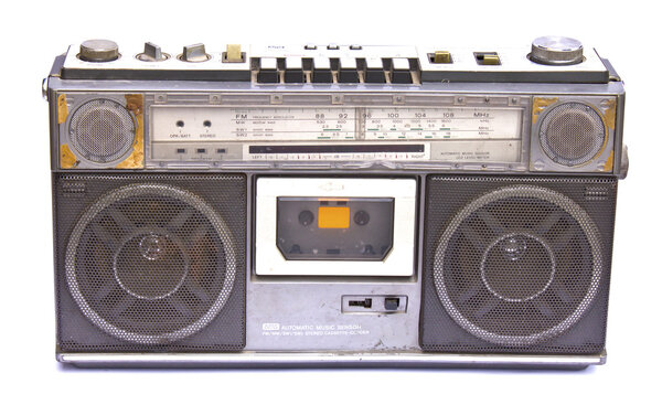 Old vintage Radio isolated on white background