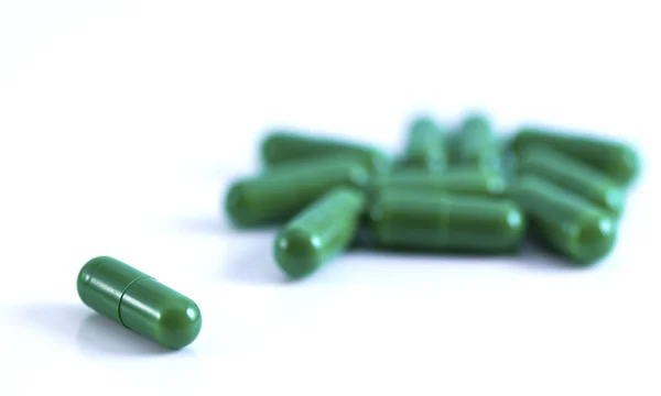 Green pills — Stock Photo, Image