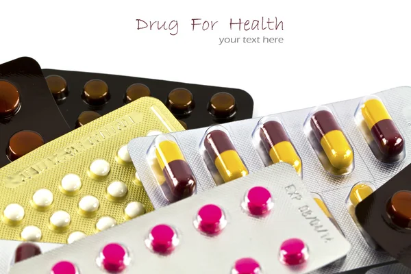 Arzneimittelverpackungen. (Tabletten & Pillen) — Stockfoto