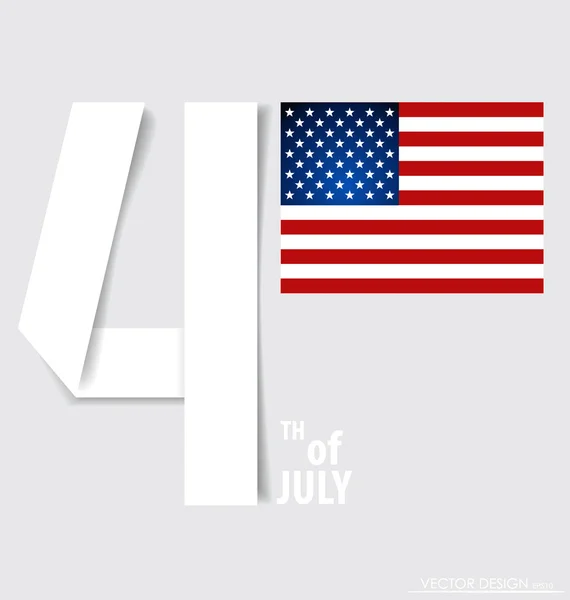 4 липня День незалежності. Векторний дизайн фону . — стоковий вектор