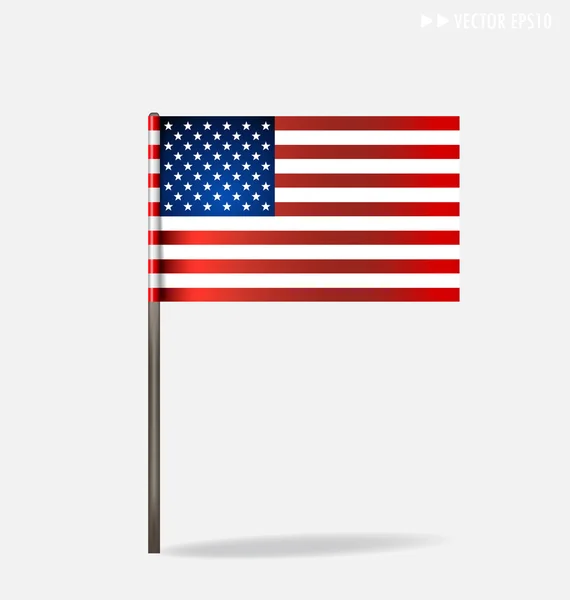 Американский флаг. Векторная иллюстрация . — стоковый вектор