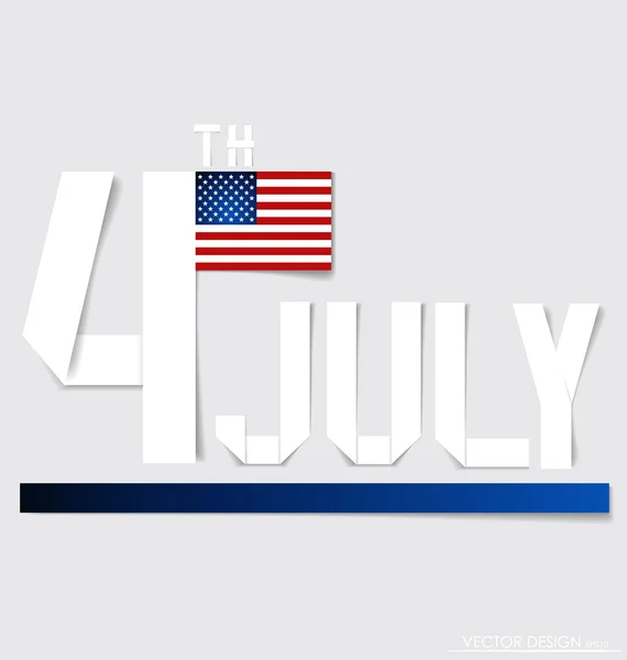 4th of July independence day. Vector background design. — Stock Vector