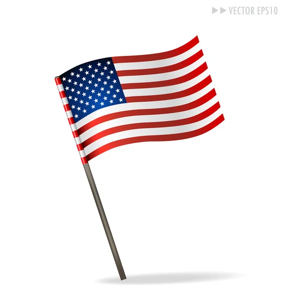 Amerikanische Flagge. Vektorillustration. — Stockvektor