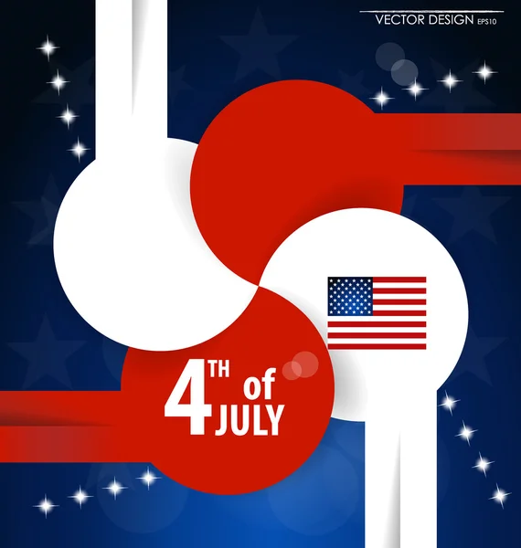 4th of July independence day. Vector background design. — Stock Vector