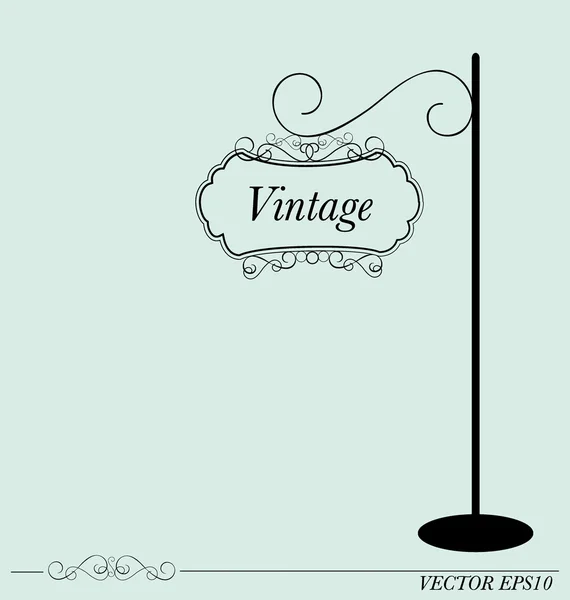 Vintage sign, vector illustration. — Stok Vektör