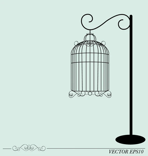 Cages à oiseaux vintage, illustration vectorielle . — Image vectorielle