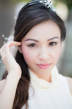 güzel gelin closeup portresi