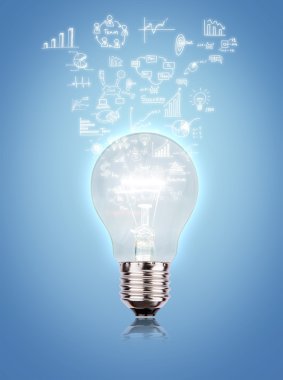 Çizim grafiği olan ampul
