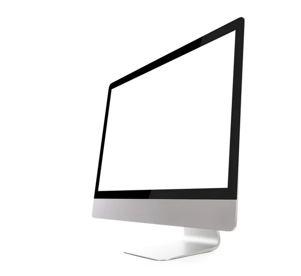 Számítógép kijelző elszigetelt fehér háttér — Stock Fotó