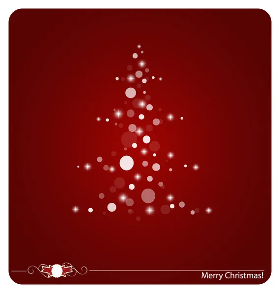 Christmas background with Christmas tree, vector illustration. — Stock Vector