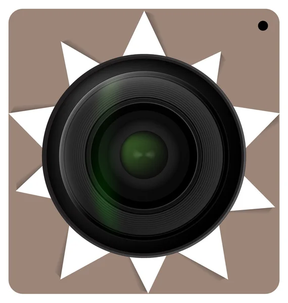 Camera lens shutter, Camera icon. Vector illustration. — Stock Vector