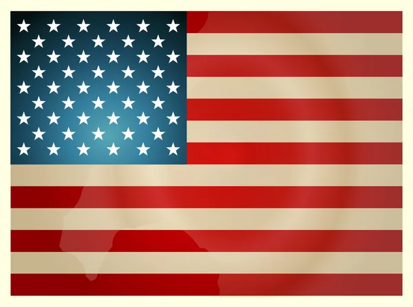 Bandeira Americana Vintage. Ilustração vetorial . — Vetor de Stock