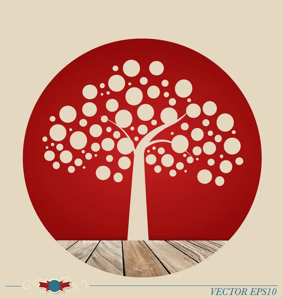 Albero astratto. illustrazione vettoriale. — Vettoriale Stock