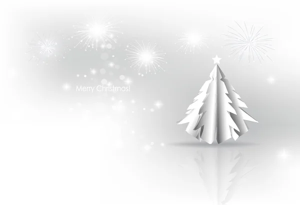 Kerst achtergrond met kerstboom, vector illustratie. — Stockvector