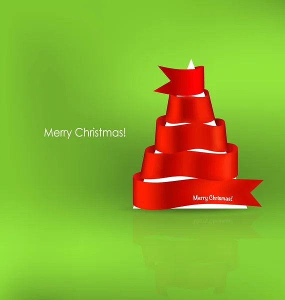 Weihnachten Hintergrund mit Weihnachtsbaum, Vektorillustration. — Stockvektor