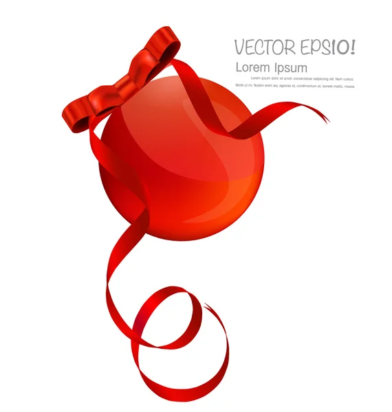 Fondo de Navidad con bola de Navidad, vector de ilustración . — Vector de stock