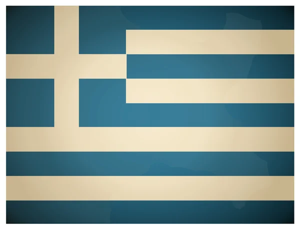 Vintage Greece Flag. Vector illustration. — Stock Vector