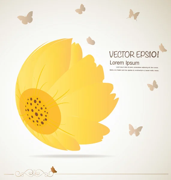 Fondo floral vintage - Margaritas. Ilustración vectorial . — Vector de stock