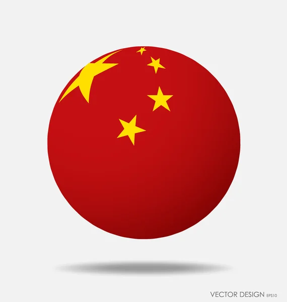 Chińska flaga. ilustracja wektora. — Wektor stockowy