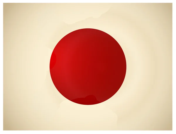 Drapeau japonais vintage. Illustration vectorielle . — Image vectorielle