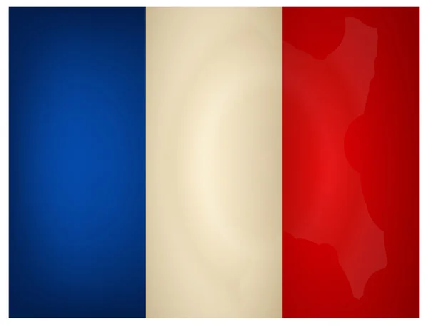 Bandera de Francia Vintage. Ilustración vectorial . — Vector de stock