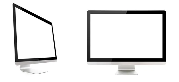 Computer display geïsoleerd op witte achtergrond — Stockfoto