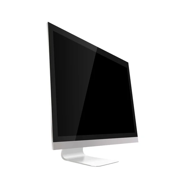 Computer display isolated on white. Vector illustration — Stockvector